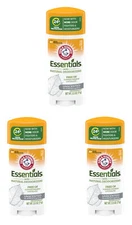 3 Pack Arm & Hammer Essentials Deodorant Solid, Unscented 2.5 Ounce Each