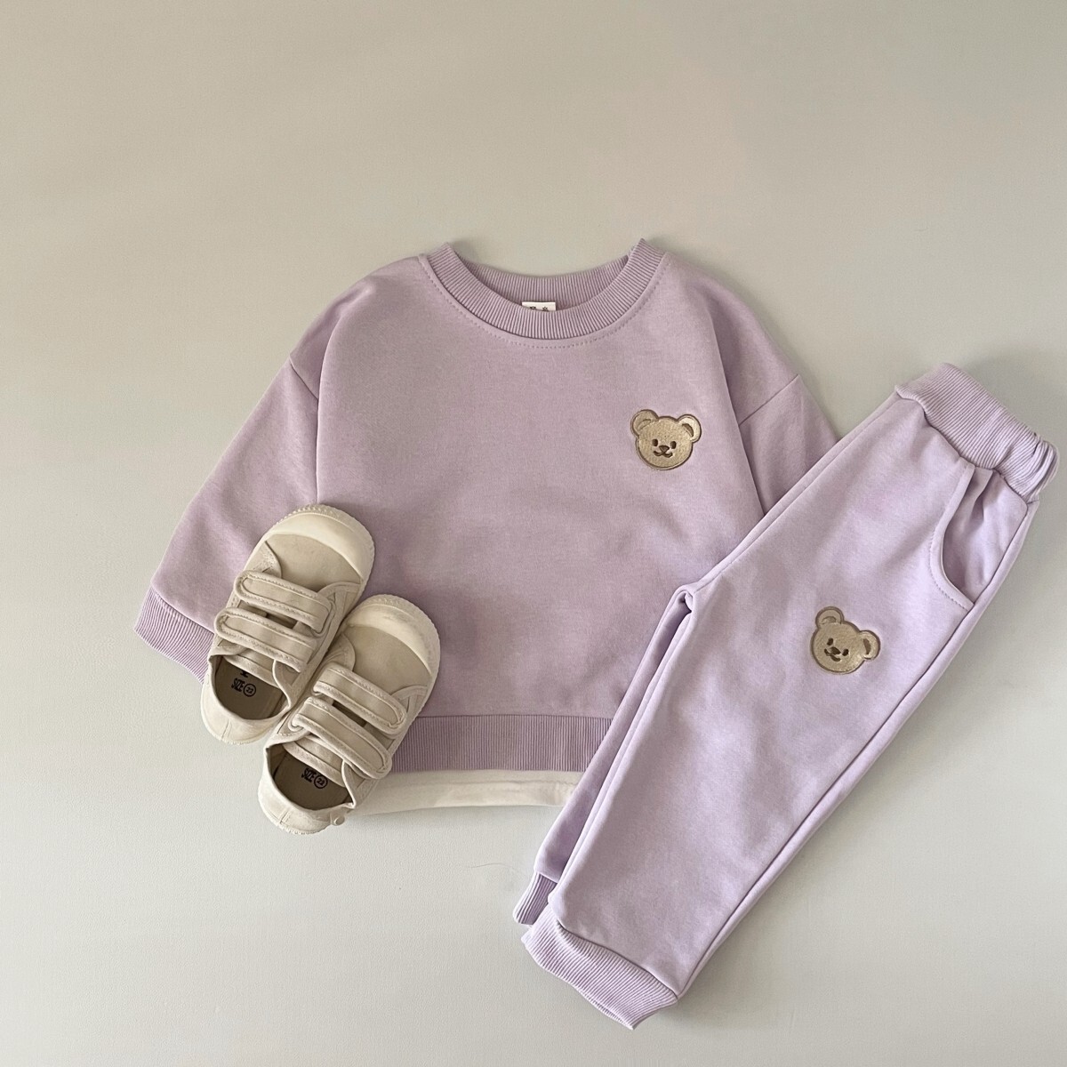 Toddler Baby Boy Girl Bear Jumper Sweatshirt Kids Pant Set Clothes Casual Outfit