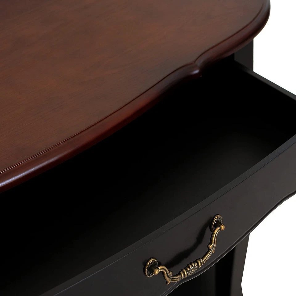 Consola de madera sofá mesa de entrada con cajón y estante para salón pasillo vestíbulo  Foto 4 de 4