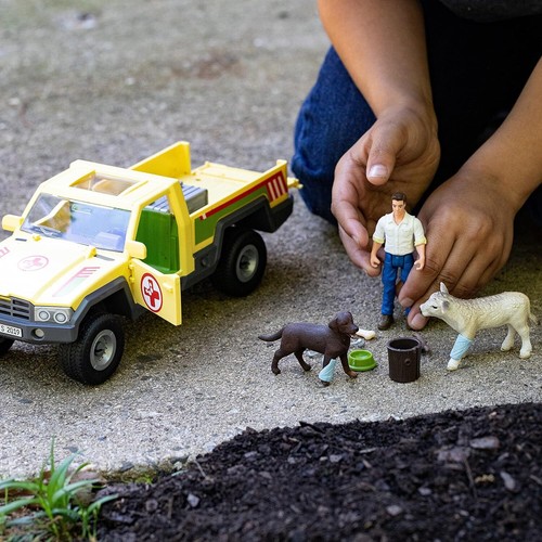 Schleich 42503 - Figuras de Animales Granja Mundo - Tierarztbesuch Sobre El - Imagen 8 de 9