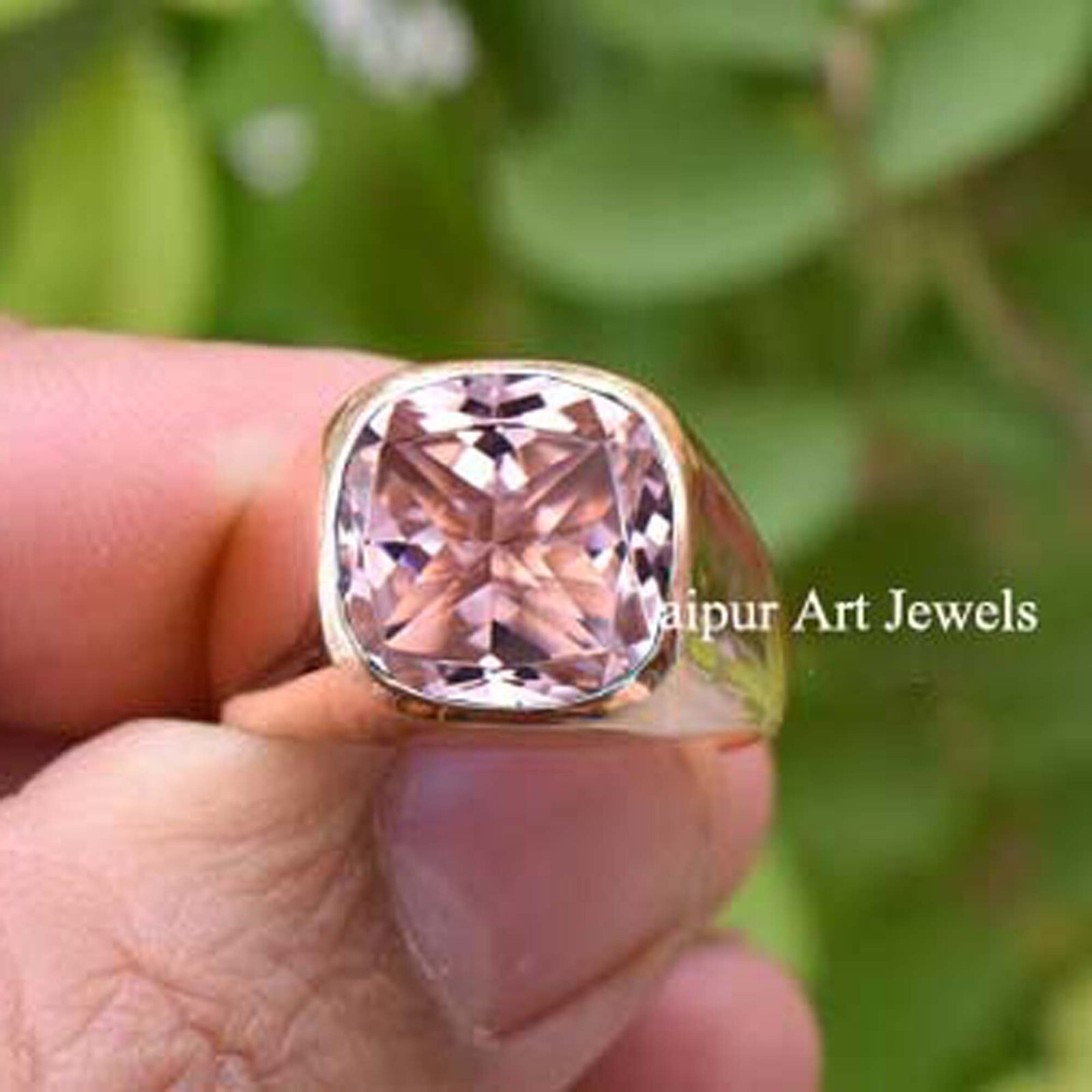 Ring 925 Sterling Silver Handmade Rose Gold Plated Wedding
