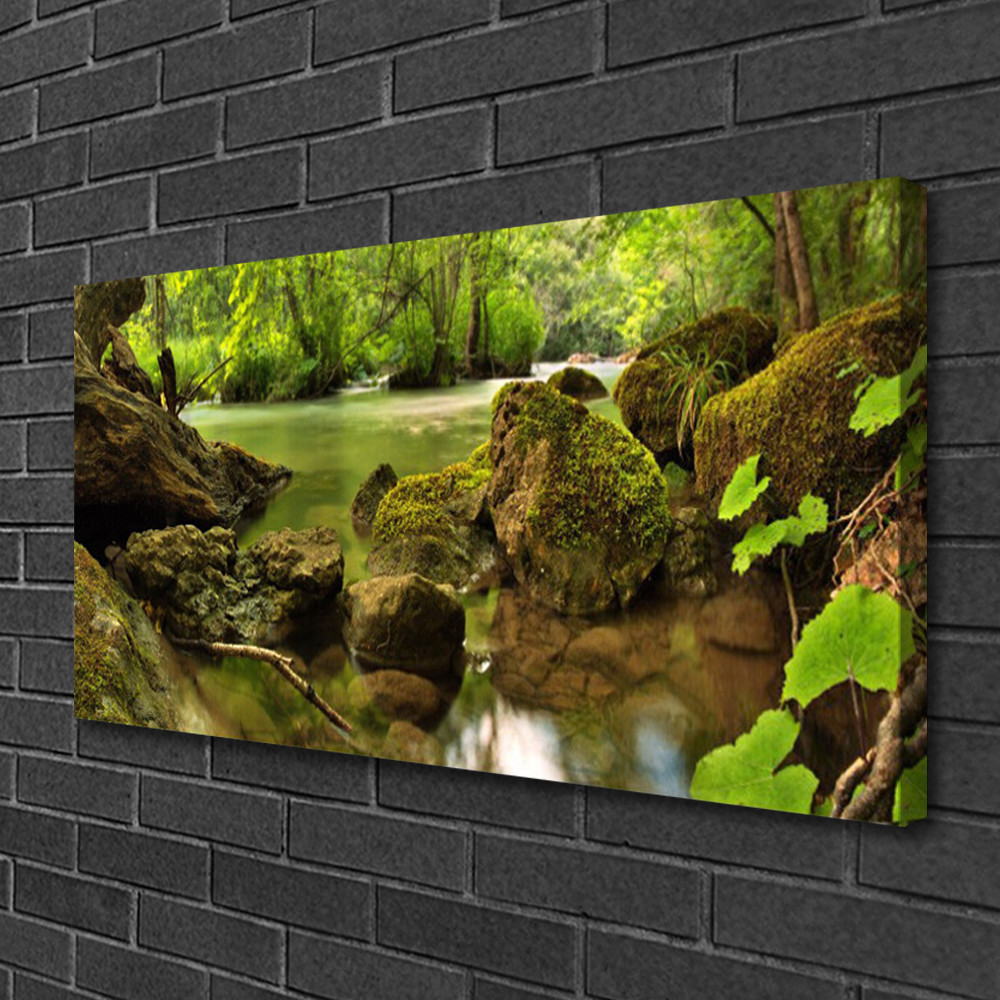 Photo sur toile nature et lac 100x50 pour un salon zen