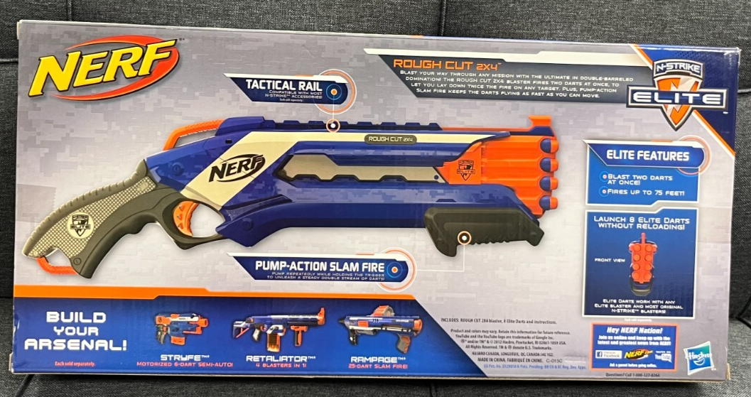Nerf Multishot Madness Rough Cut 2x4 N-Strike Elite Blaster