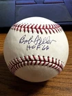 BOB FELLER 11 SIGNED AUTOGRAPHED OML BASEBALL!  Indians!  "HOF 62"!  Mntd Mem!