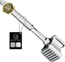 Meat Tenderizer Mallet,Stainless Steel Hammer for Steak,Chicken,Beef,Non-Slip Gr