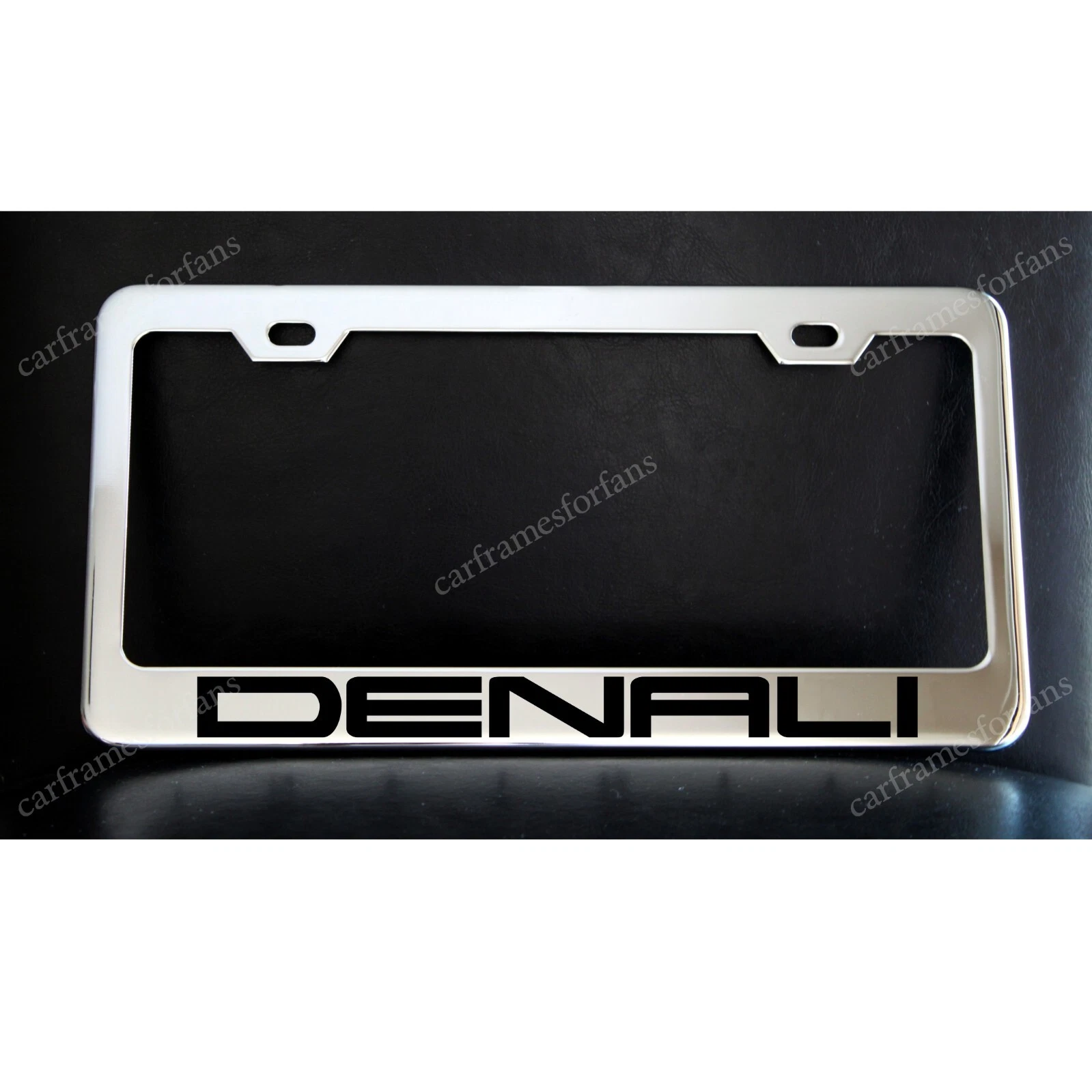 GMC Denali License Plate Frame Chrome Metal Premium Car Tag Holder