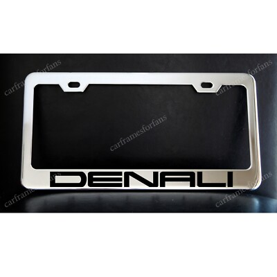 GMC DENALI License Plate Frame - Premium Chrome Plated Metal