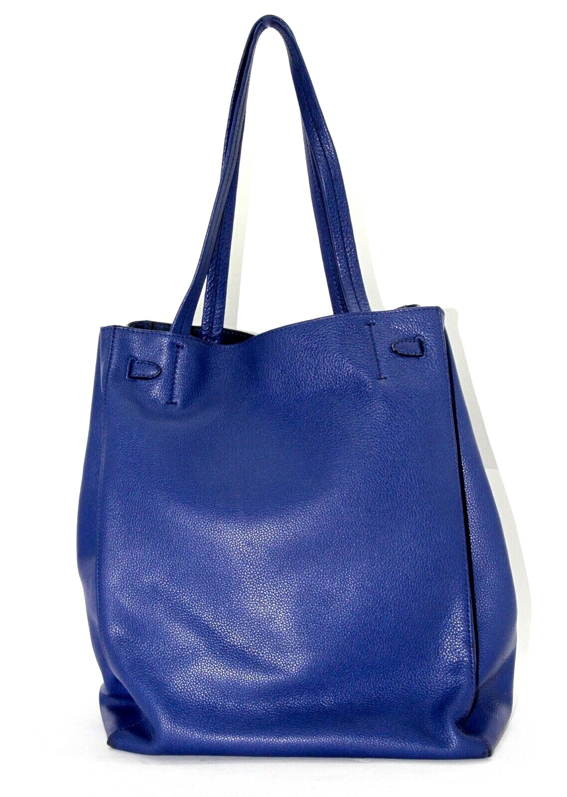 CELINE SOT GRAINED CALFSKIN LARGE CABAS PHANTOM WITH BELT INDIGO BLUE image 2