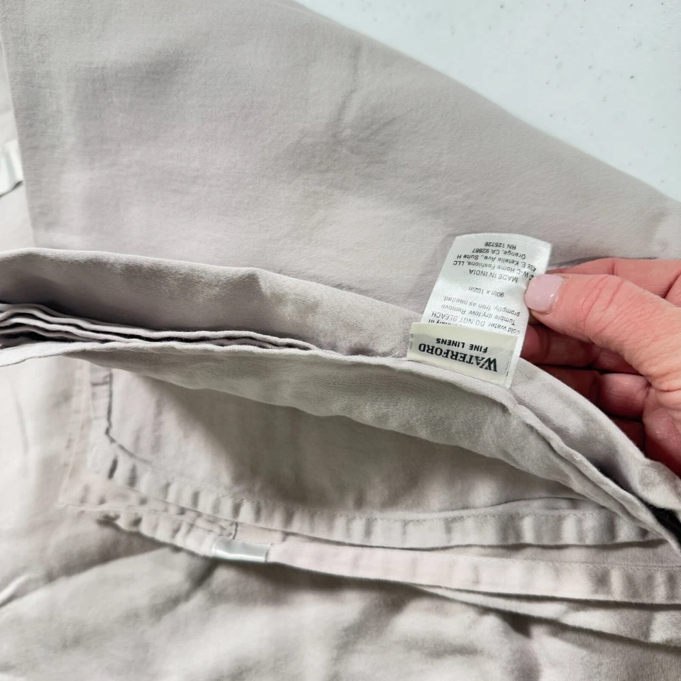 Waterford Queen Sábana Plana Marrón Sólido 100% Algodón Moderno Tradicional Foto 3 de 4