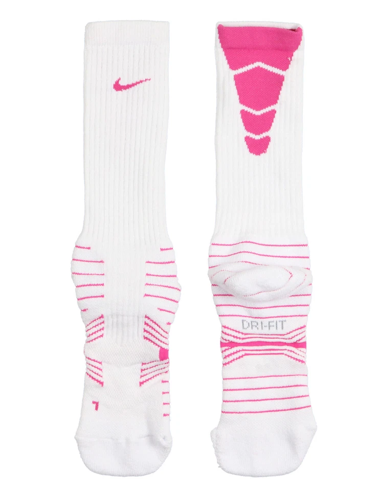 NIKE Vapor Cushioned Football Crew Socks sz XL X-Large (12-15) White Pink BCA - Image 2 of 4