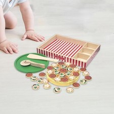 Wood Pizza Toy Pretend Cooking Toys Crafts Multiuse for Children Preschool