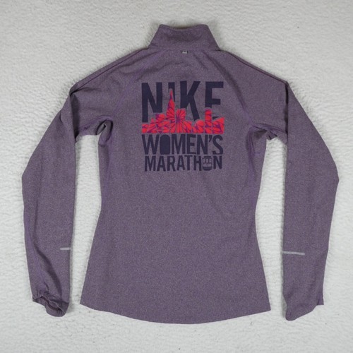 Nike Sweater Women Size S 1/4 Zip Pullover Dri-Fit Purple Long Sleeve - Picture 13 of 18
