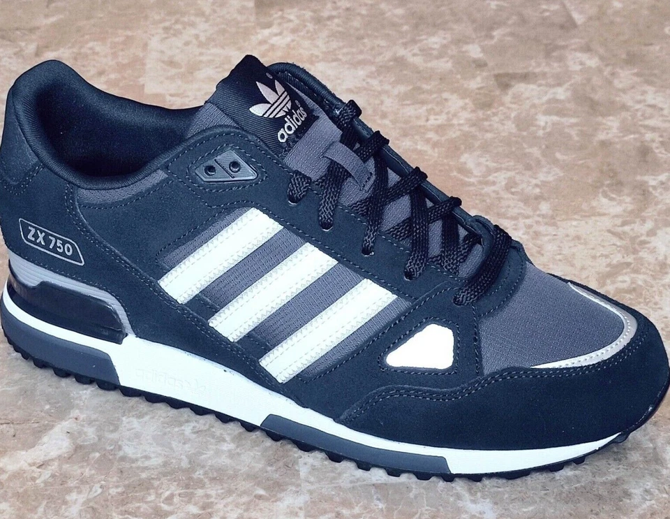 adidas ZX 750 Mens Shoes Trainers Uk Size 7 to 12  G40159  Originals  Navy White - Image 2 of 4