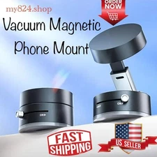 🚨360 Vacuum Magnetic Phone Holder Strong Suction Car Home Stand Foldable Mount 