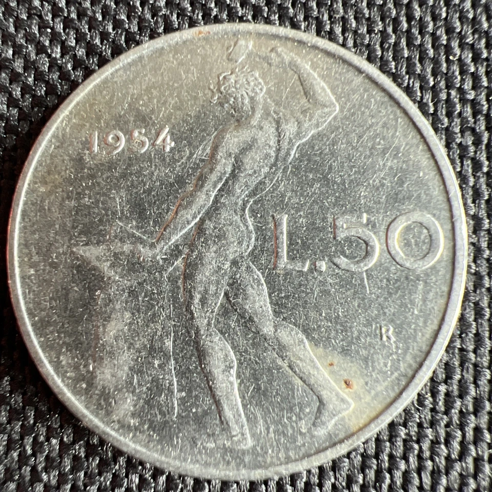 Italy 50 Lire 1954 Profile Stainless Steel KM 95.1 - Image 2 of 2