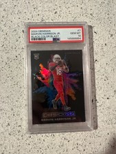 2024 Panini Obsidian Marvin Harrison Jr Black Color Blast PSA 10