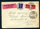A.M.G. V.G. 1946 b. espresso aff.ta from TRIESTE to Milan