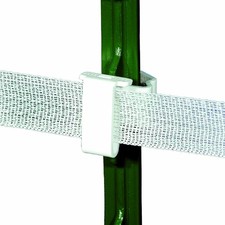 Powerfields Safe-Fence White T-Post Polytape Insulator - TP-25 Electric Fence...