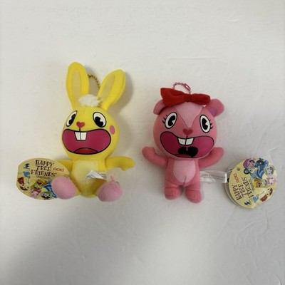 2 NEW Happy Tree Friends 2012 Keychain Plush Giggles Cuddles 4'' Inch