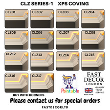 Premium Coving Cornice Molding Modern Xps Ceiling LED DIY Paintable - CLZ Series