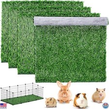 Kigley 4-Pack Reusable Grass Pee Pads for Small Pets - 18x14 Inch Washable Turf