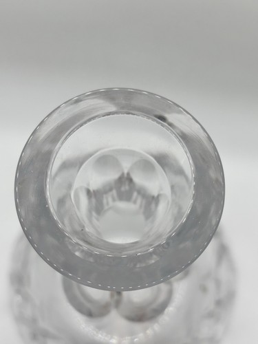 Stunning Art Deco Style Cross-Cut, Bowl Bodied Crystal Glass Decanter & Stopper - Picture 8 of 14
