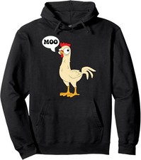 Chicken - Hen - Fowl - Cow - Funny - Joke - Dad Joke Unisex Hooded Sweatshirt