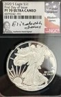 2020-S American Eagle • First Day of Issue• Signed Elizabeth Jones • PF 70 UCAM