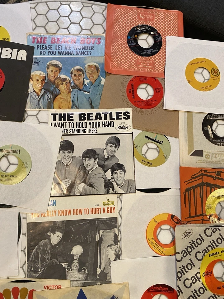 1960's ROCK/POP 45 lot (23) w/Picture Sleeves*Beatles/Dylan/Chicago/Seger, more - Image 4 of 4