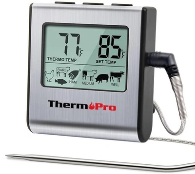 ThermoPro TP16 Large LCD Digital Cooking Food Meat Thermometer for Smoker Oven - Image 1 of 4