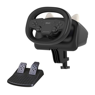 DOYO PRO Gaming Steering Wheel Pedal 270 PC Racing Wheel Dual-Vibration PS4 Swit