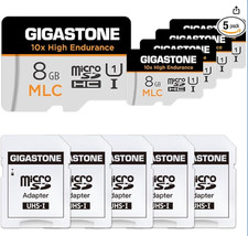 8GB Gigastone MicroSD card with adapter 5 pack