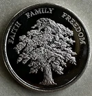 Silver - 1/10 oz .999 Faith Family Freedom Round. May Have Toning