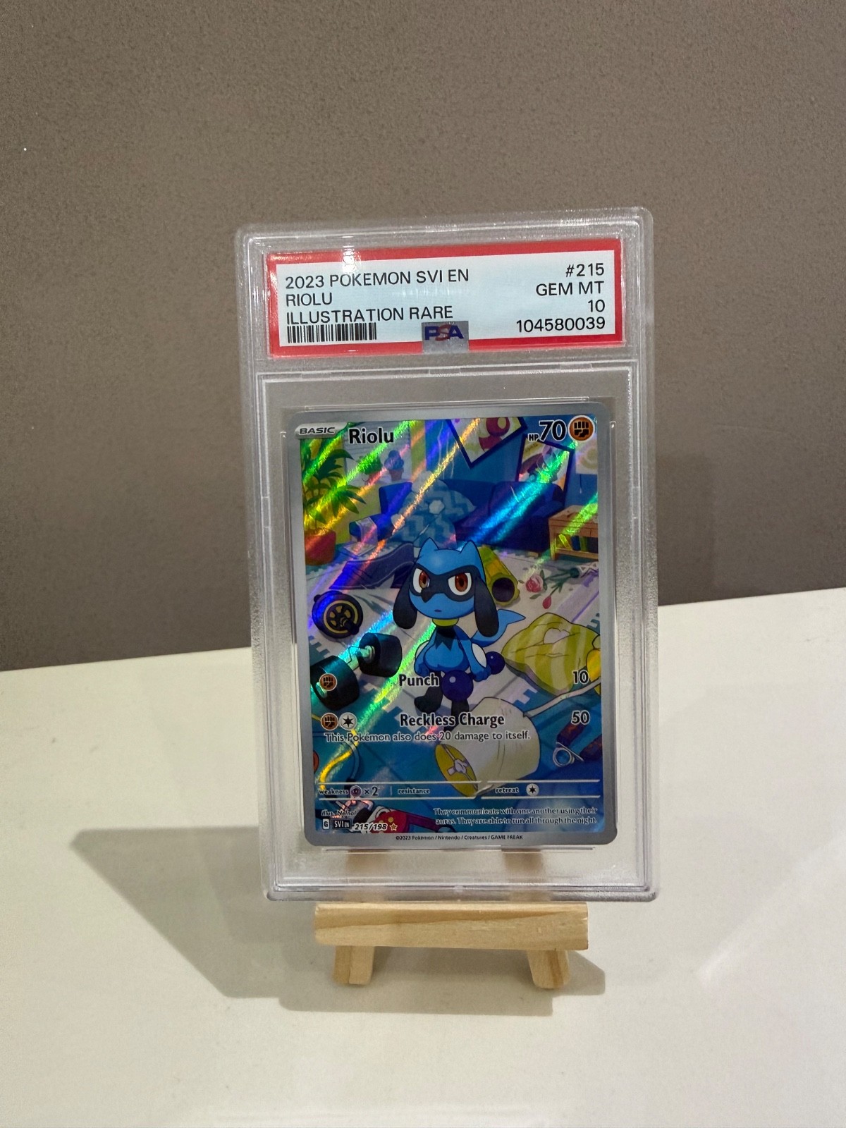2023 Pokemon Scarlet & Violet Riolu Illustration Rare #215 PSA 10 Gem Mint