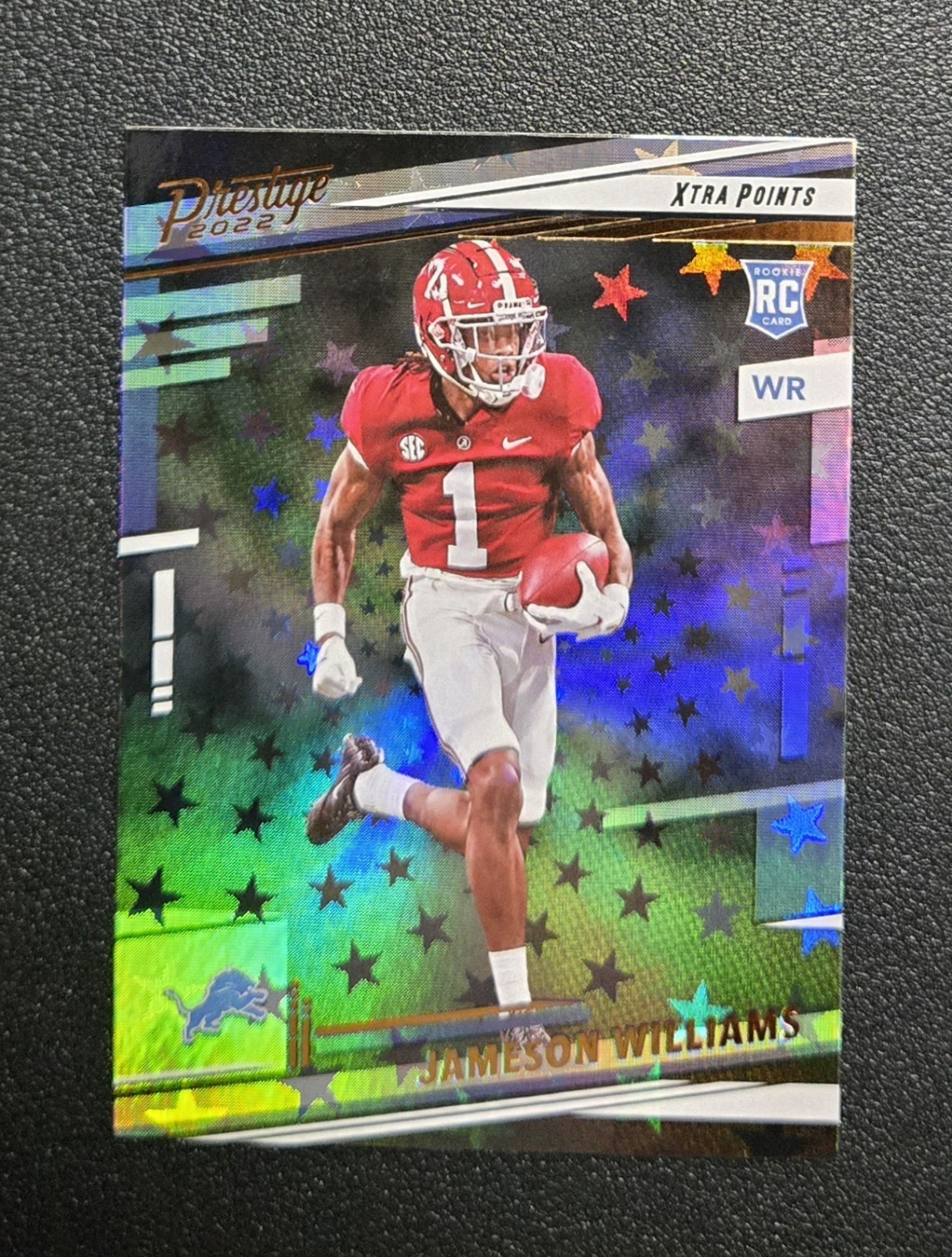 2022 Panini Prestige Jameson Williams Xtra Points Astral Parallel RC #307