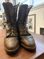 CHIPPEWA USA Boots Mens 11 D Brown Black Classic Lace Up Logger Packer Cowboy