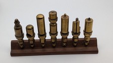 LOT (7) RAILROAD BRASS PEANUT WHISTLE COLLECTION