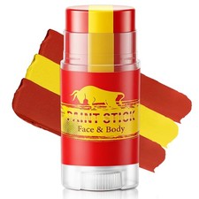 Red Yellow and Red Spain Face Body Paint Stick, Sports Eye Black Sticks Socce...