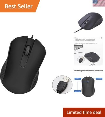 Compact Wired USB Computer Mouse - Ergonomically Designed for Reports & Gaming