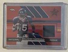 2006 Brandon Marshall Leaf Rookies & Stars Longevity #266 Ruby #/499 - Game Worn