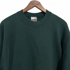 Fruit of the Loom Vintage Sweatshirt Size L Forest Green USA Made