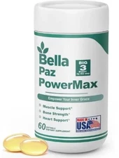 Fish Oil Omega 3 Supplement- Heart & Muscle Support, Bone Strength - 60 Softgels