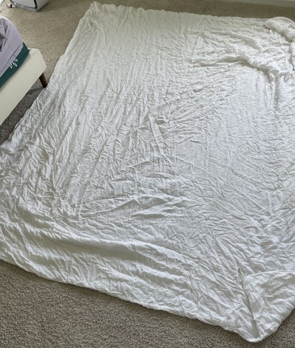 Brooklinen weiß 100% Leinen King Bettbezug extrem weich Top Zustand - Bild 12 von 13