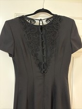 Vintage Maggy London By Kenneth Nolan Pencil Maxi Black Dress Size 10