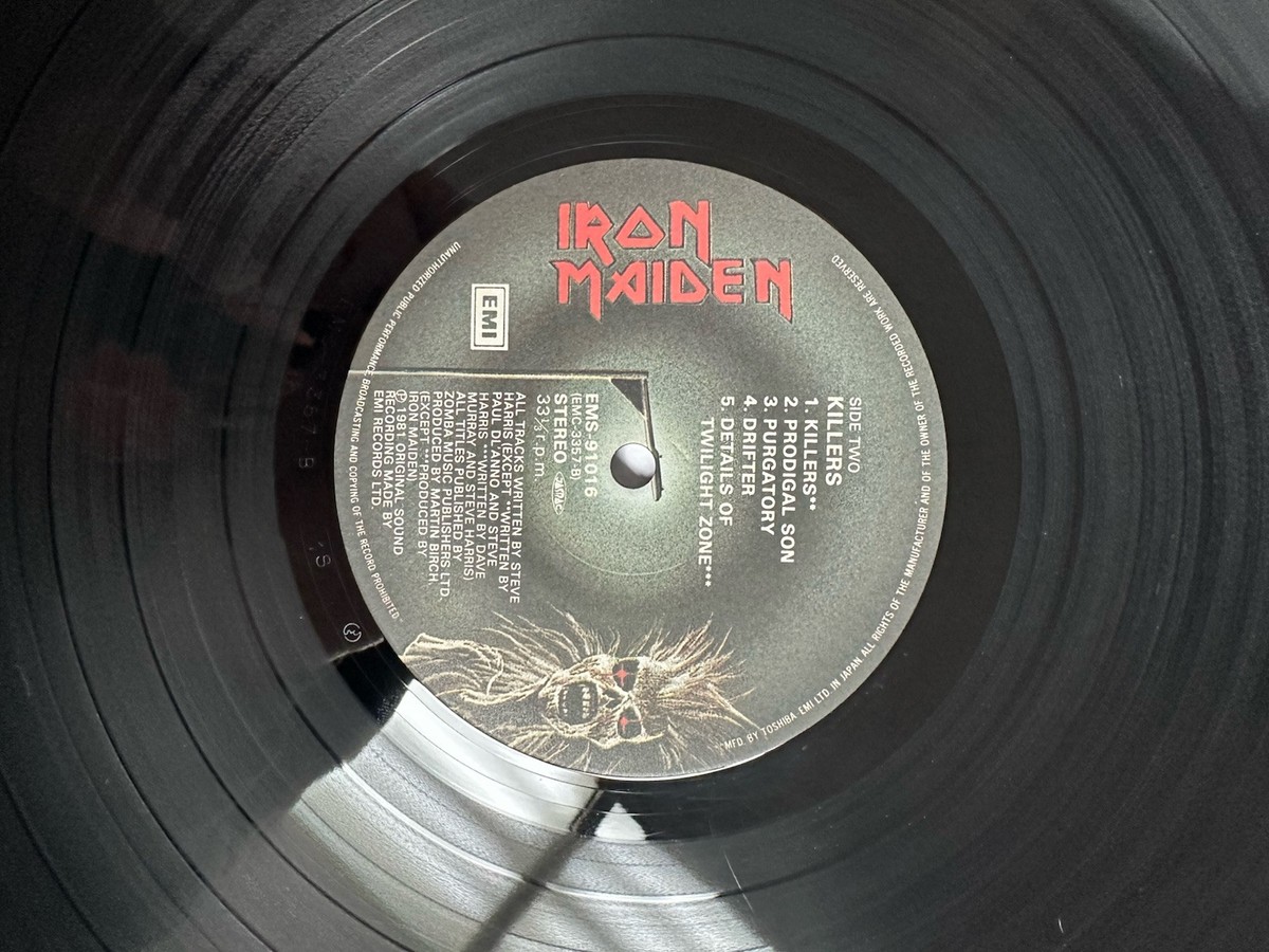 アイアンメイデン　キラーズ　レコード　帯付き　EMS 91016 iron-maiden-killers-ems-91016-
