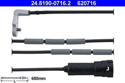 Warnkontakt Bremsbelagverschleiß ATE 24.8190-0716.2 für V87 OMEGA V88 OPEL P19