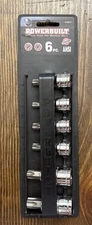 Powerbuilt 6 Piece 3/8, 1/2 Inch Drive Torx Bit Socket Set - 648677
