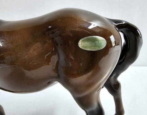 Figura Brillante Early Beswick Bay Mare 976 Porcelana Inglaterra Marrón Blaze - Imagen 3 de 9