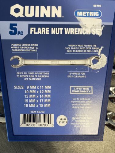 Quinn 5-teiliges Fackelmutter-Schraubenschlüssel-Set - metrisch (56793) BRANDNEU!!! - Bild 2 von 7