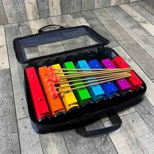 Rainbow Tubular / Pipe Chime Bars 8 pcs includes 8 beaters, carry case NEW